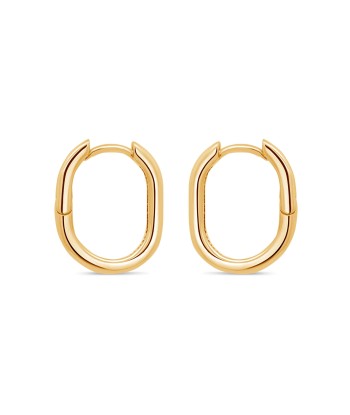 Casablanca Gold Plated Rounded U Hoop Earrings À commander