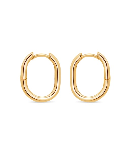 Casablanca Gold Plated Rounded U Hoop Earrings À commander