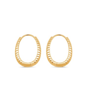 Casablanca Gold Plated Patterned Hoop Earrings sélection de produits