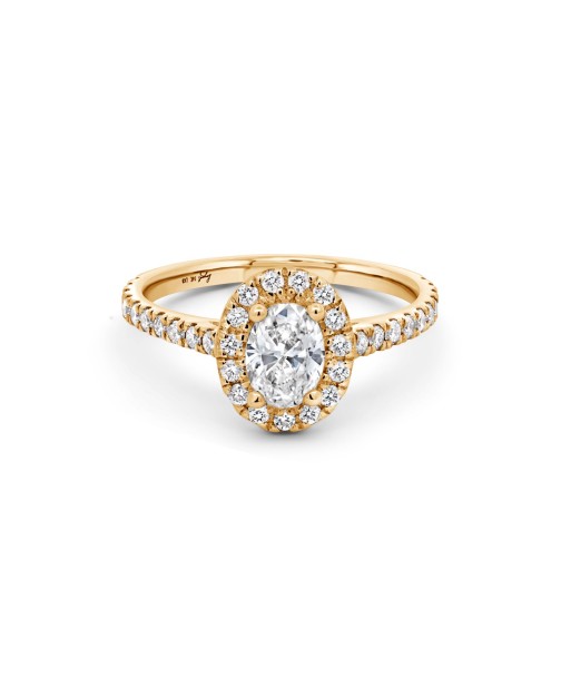 0.90CTW Lab Grown Oval Cut Engagement Ring: Yellow Gold Vous souhaitez 