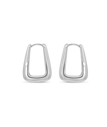 Casablanca Silver Bold Rectangle Hoop Earrings la livraison gratuite