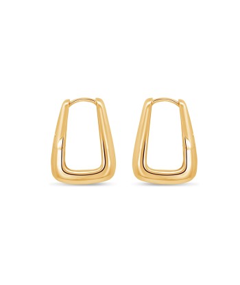 Casablanca Gold Plated Bold Rectangle Hoop Earrings Découvrez la collection