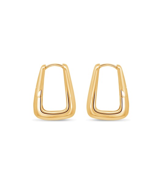 Casablanca Gold Plated Bold Rectangle Hoop Earrings Découvrez la collection