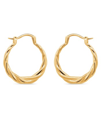 Casablanca Gold Plated Twisted Hoop Earrings Paris Déstockage Promo