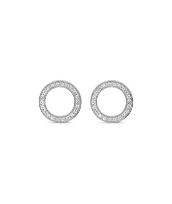 Casablanca Silver CZ Circle Stud Earrings store