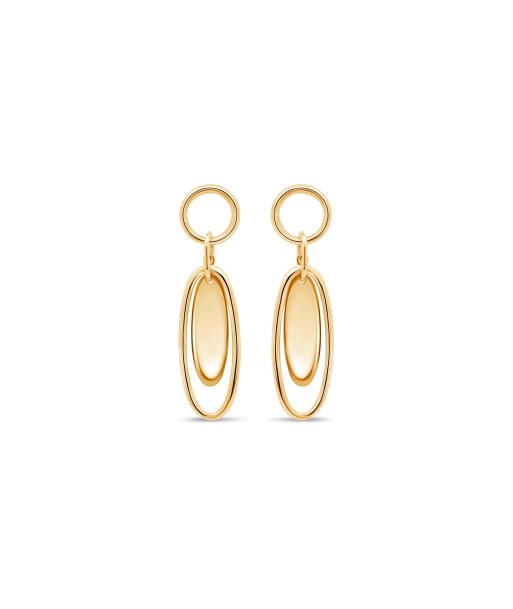 Casablanca Gold Plated Elongated Oval Earrings shop