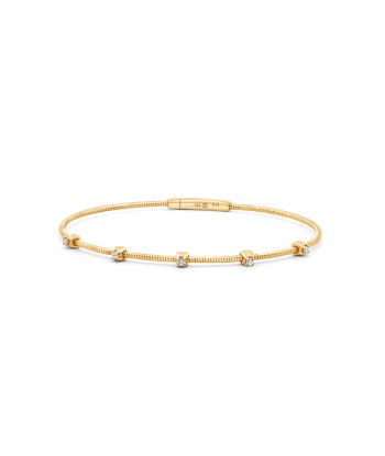 14kt Yellow Gold Diamond Flex Bangle le des métaux précieux