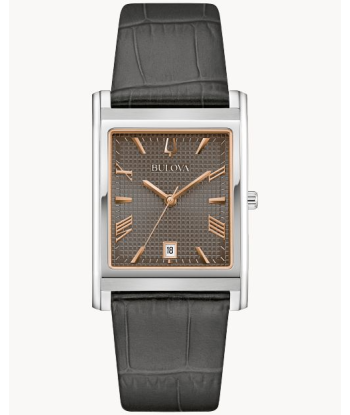 Bulova Classic Grey Dial Leather Strap Watch prix