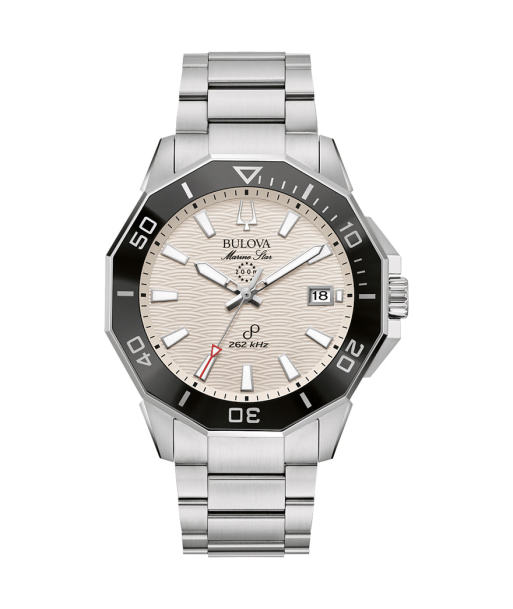 Bulova Marine Star White Dial Watch solde