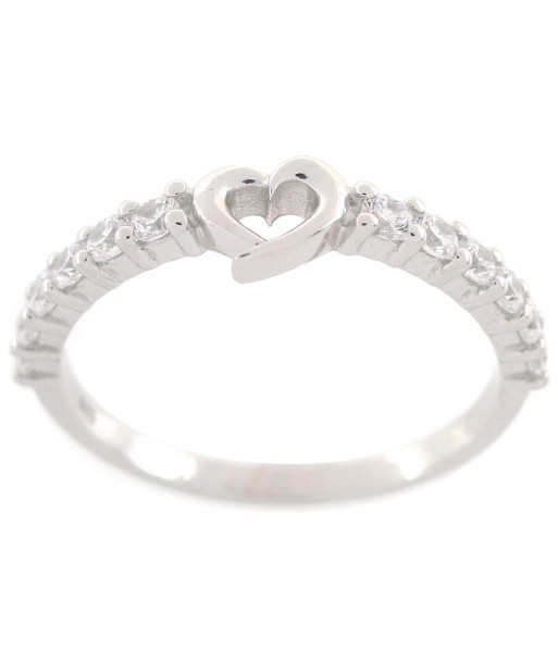 Casablanca Silver Heart CZ Ring Fin de série