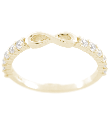 Casablanca Yellow Gold Plated CZ Infinity Ring Pour