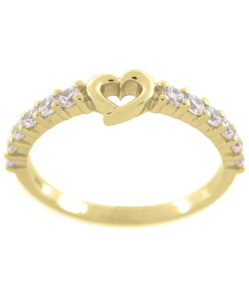 Casablanca Yellow Gold Plated CZ Heart Ring de l' environnement