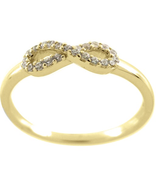 Casablanca Yellow Gold Plated Infinity Ring pas cher