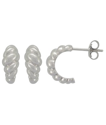 Casablanca Silver Twist Half Hoop Earring Découvrez la collection