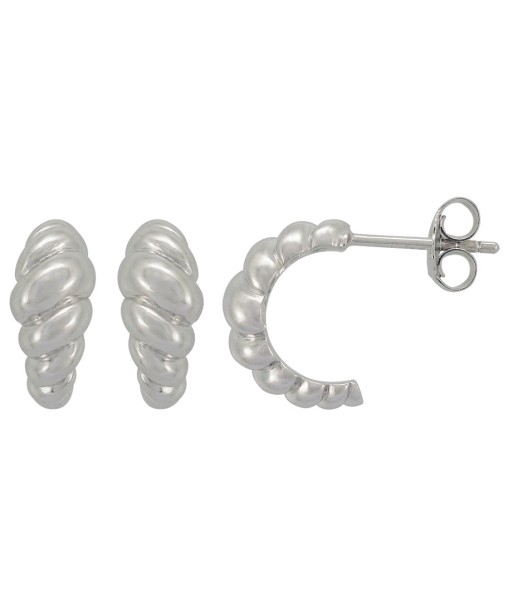 Casablanca Silver Twist Half Hoop Earring Découvrez la collection