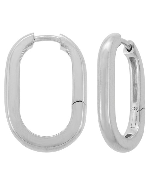 Casablanca Silver Oval Hoop Earrings sur le site 