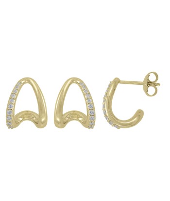 Casablanca Gold Plated Open Hoop Earrings en ligne des produits 