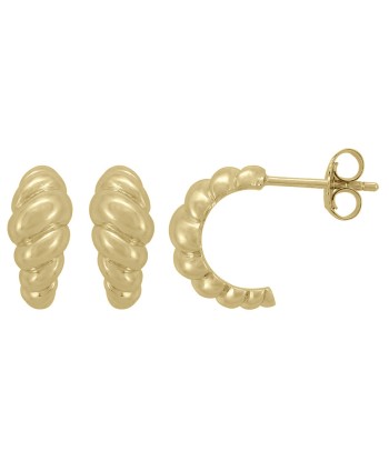 Casablanca Gold Plated Twist Half Hoop Earrings s'inspire de l'anatomie humaine