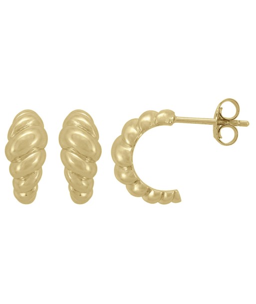 Casablanca Gold Plated Twist Half Hoop Earrings s'inspire de l'anatomie humaine