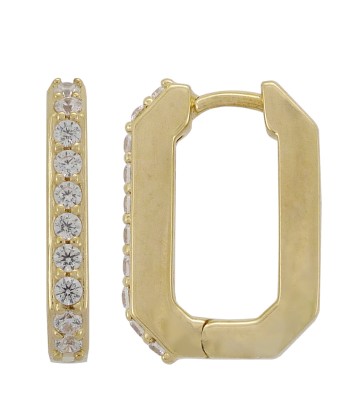 Casablanca Gold Plated Rectangle Hoop Earrings En savoir plus