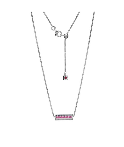 Elle Ruby & Sapphire Cheer Sterling Silver Necklace l'évolution des habitudes 