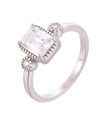 Casablanca Emerald Cut Sterling Silver Birthstone Ring acheter