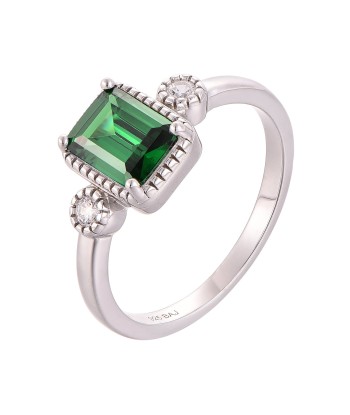 Casablanca Emerald Cut Sterling Silver Birthstone Ring acheter